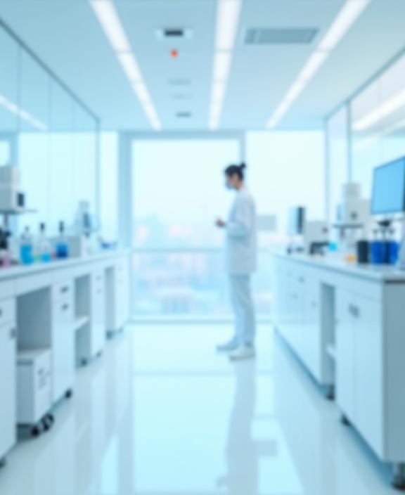 Moderno e luminoso laboratorio cosmetico di Stella Adriatica con strumentazione all'avanguardia.